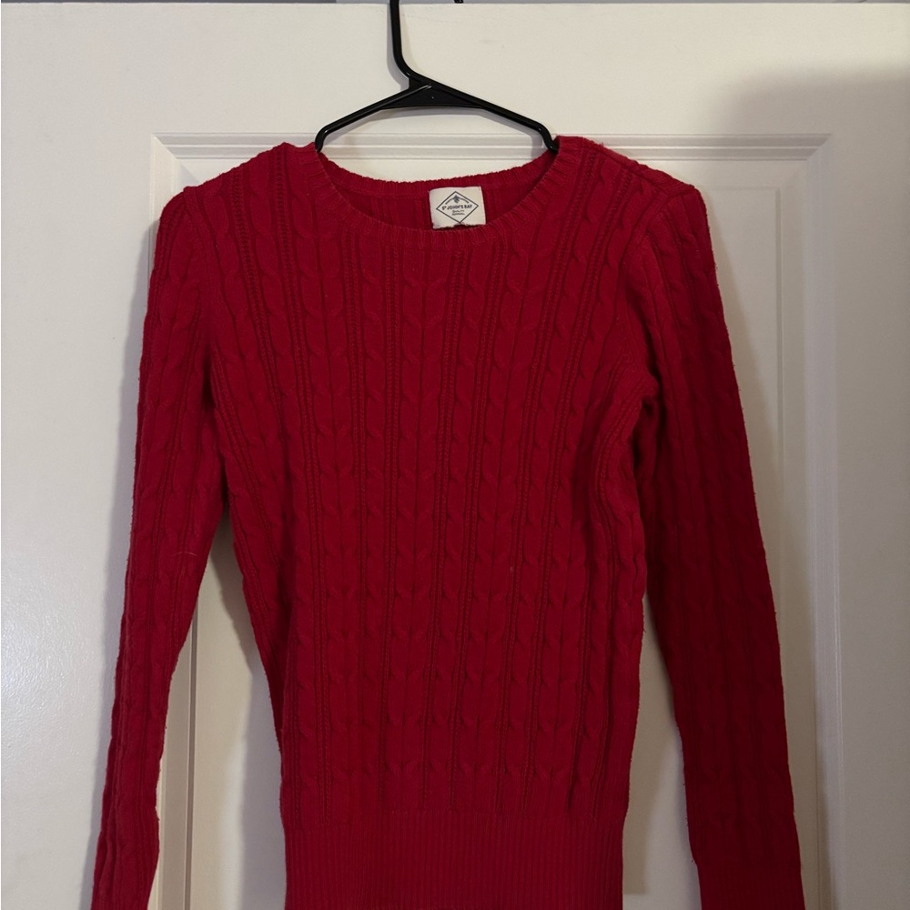 St. John's Bay Vibrant Red Crew Neck Sweater